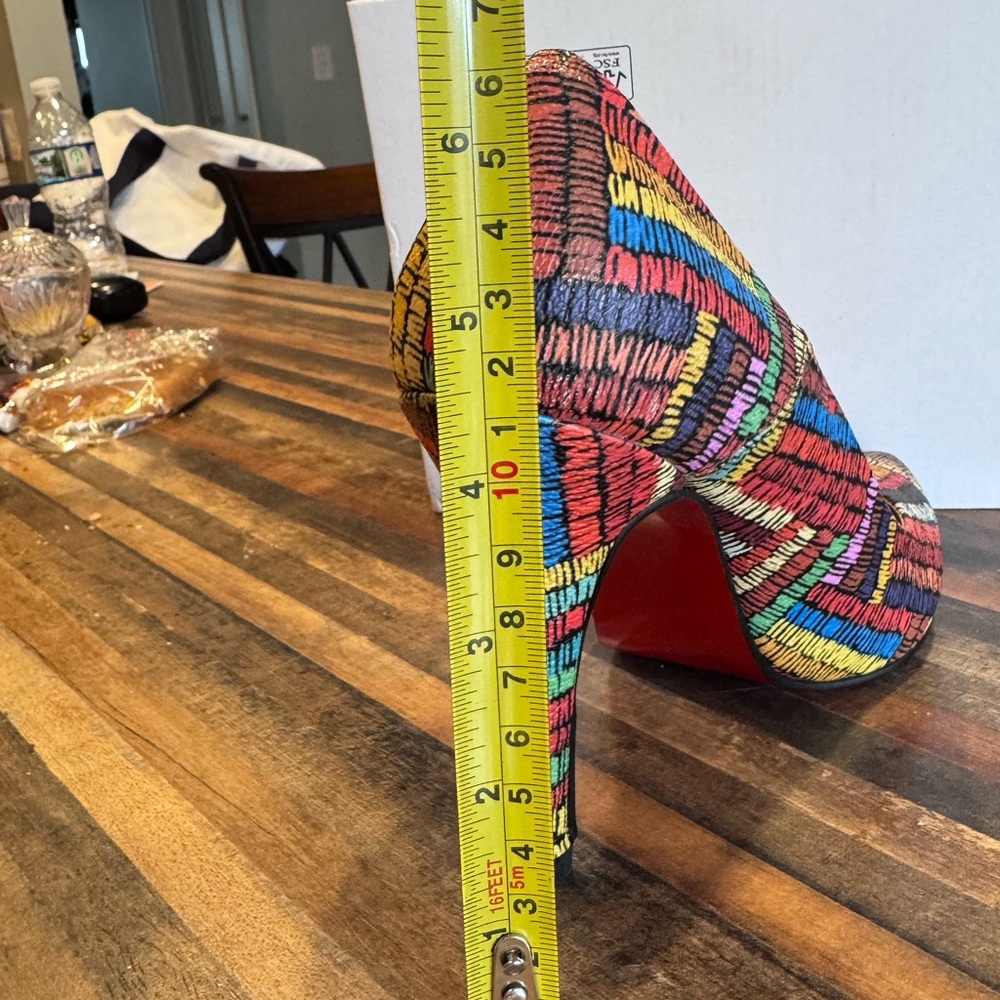 Multicolor Striped High Heel Pumps - Women - Picture 8 of 8